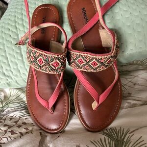 Beaded sandals, new